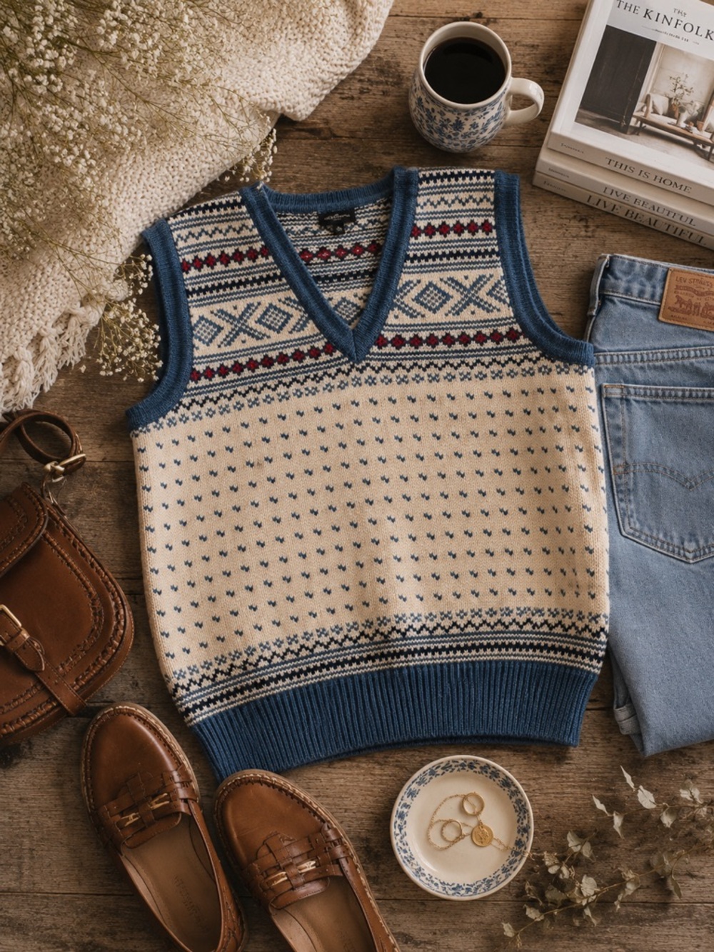 Dale of Norway Fair Isle Wool Sweater Vest – Large – Like New